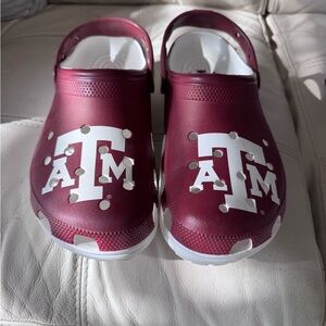 Texas A&M Crocs. Size 10/12. Like New